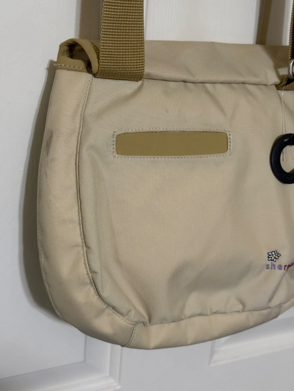 NWT Sherpani Mille Beige Crossbody Bag Lined Zip Pockets and Adjustable Strap